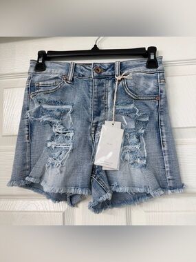 NWT Special A Distressed Denim Jean Shorts Small